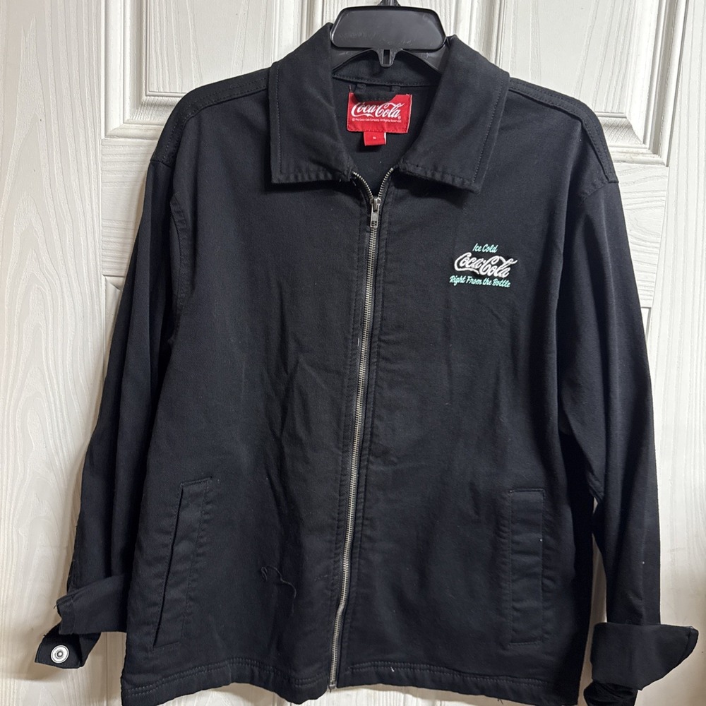 Coca-Cola  Zip-Up Jacket "Enjoy Coca-Cola Right From the Bottle"  Black S